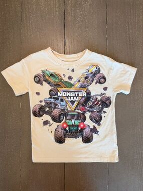 Monster Jam Toddler Boys Max-D & Gravedigger Monster Truck T-Shirt • Size 4T